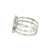 18k White Gold and Diamond Fancy Ring in size 5 and total gold weight of 4.75g